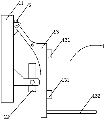 Overturning material-dumping device