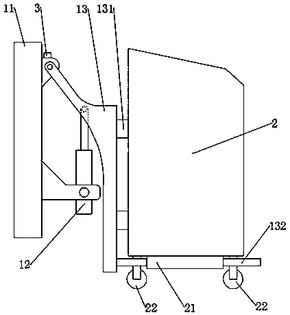 Overturning material-dumping device