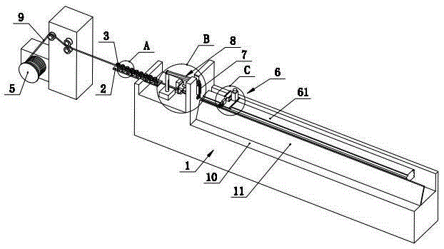 Steel cable cutting mechanism