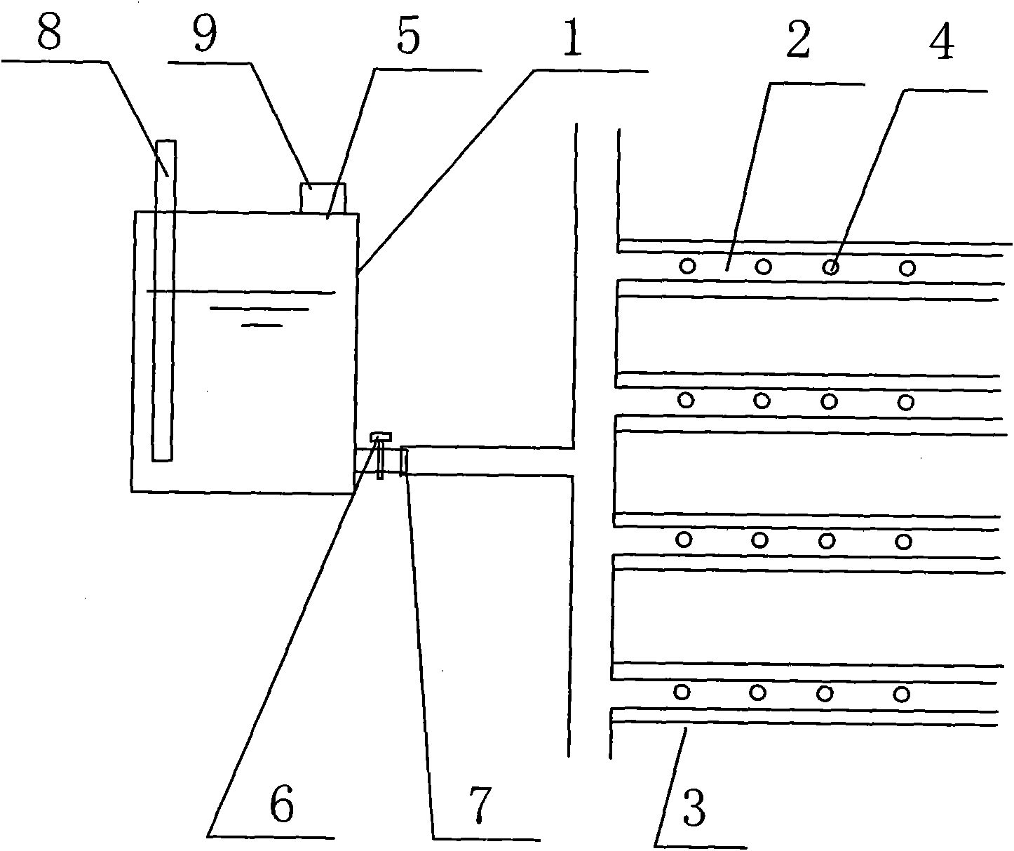 Indirect underground trickle irrigation system