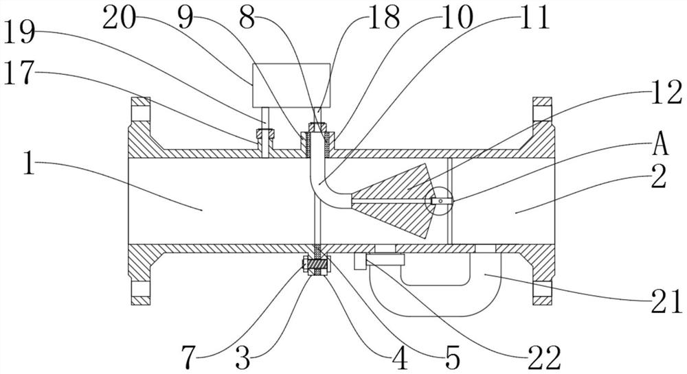 Thermal type V-cone flowmeter convenient to assemble