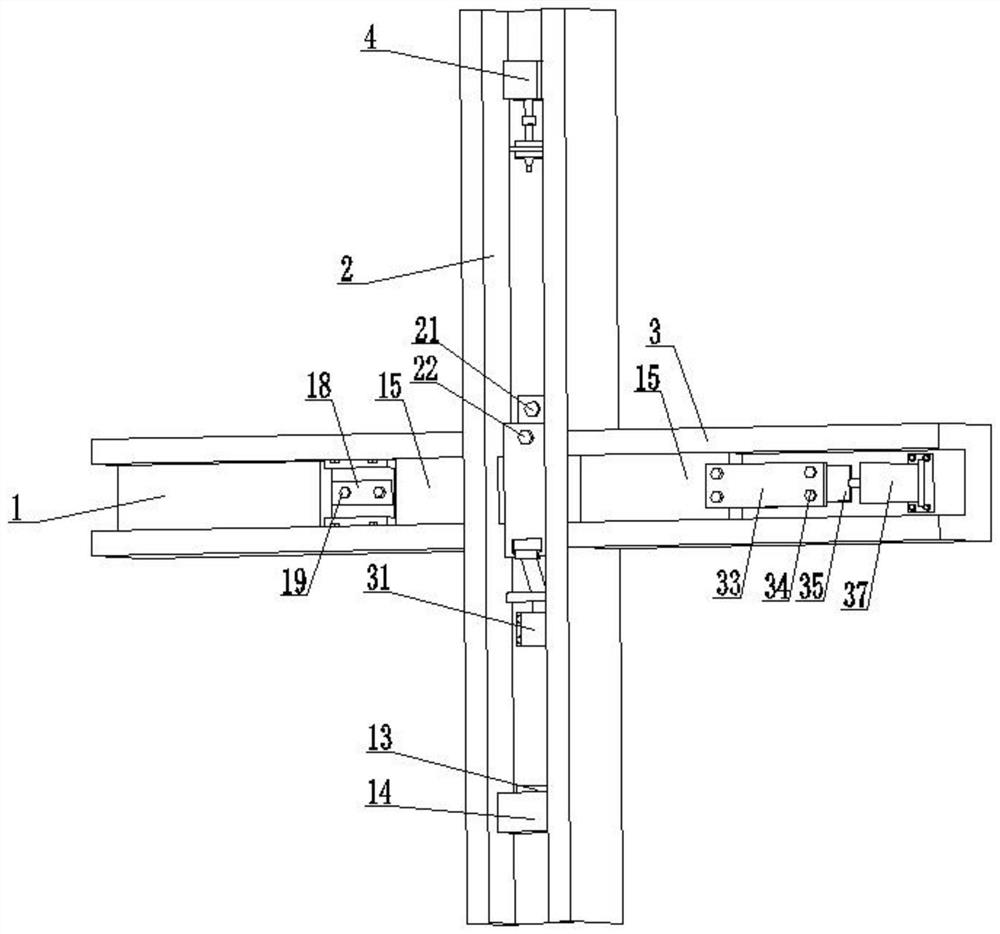 An internally connected curtain wall keel triple connection structure