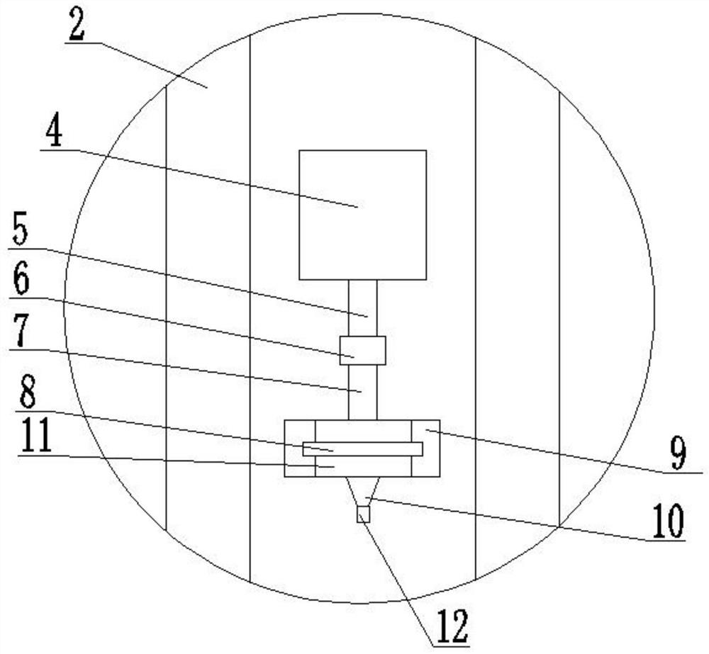 An internally connected curtain wall keel triple connection structure