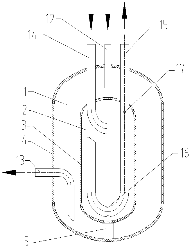 Compact structure of liquid reservoir and gas-liquid separator for refrigeration/air-conditioning system