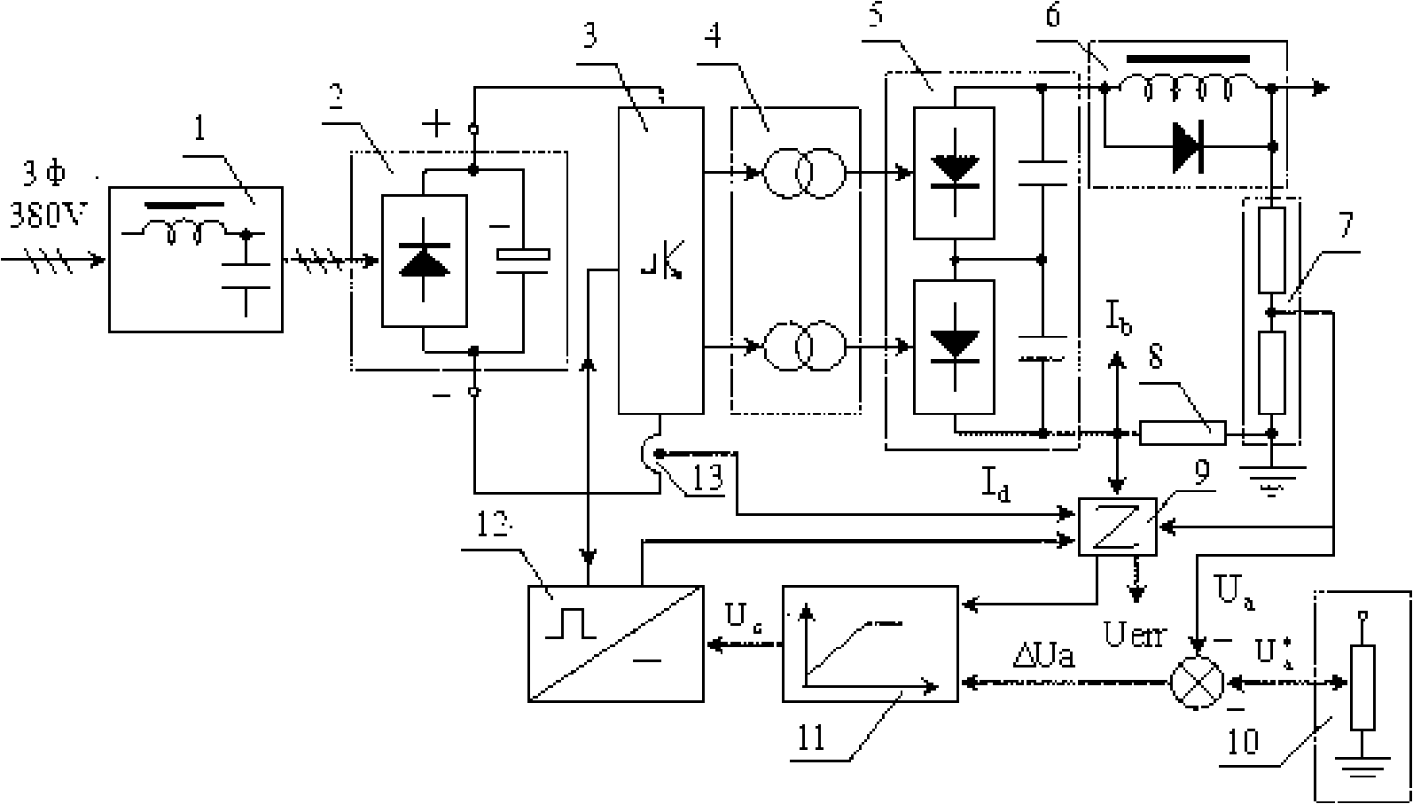 Control method of electron-beam welder acceleration high-voltage power supply as well as power-supply apparatus
