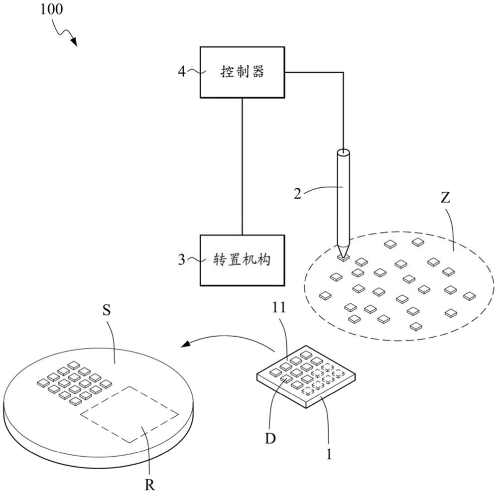 Grain positioning arrangement device and grain positioning arrangement method