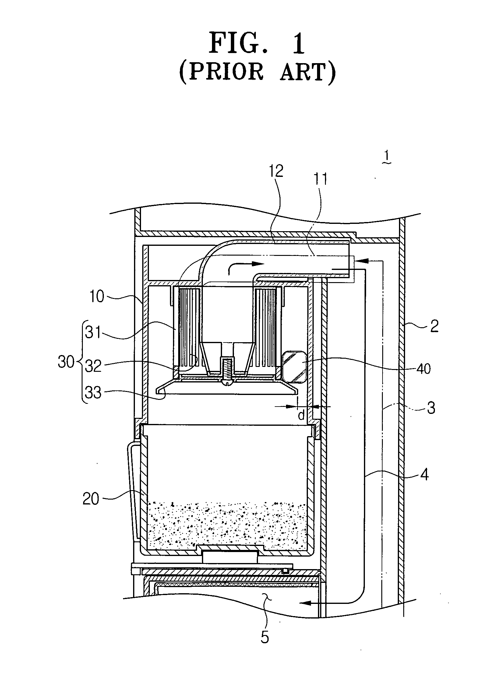 Cyclone dust collecting apparatus having contaminants counterflow prevention member