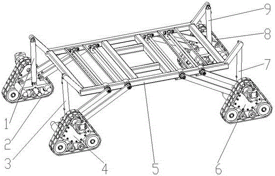 Agricultural electric chassis provided with double-torsion-bar and parallel-four-connecting-rod type independent suspensions