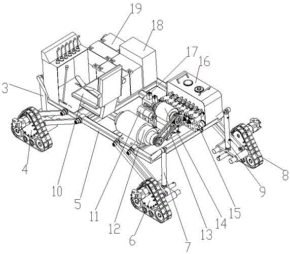 Agricultural electric chassis provided with double-torsion-bar and parallel-four-connecting-rod type independent suspensions