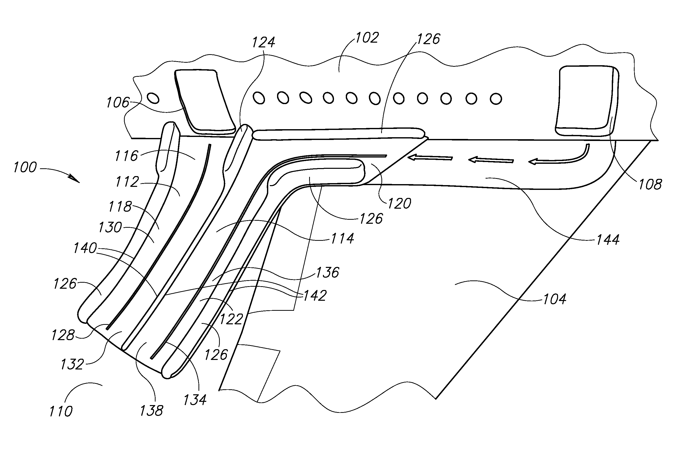 Multi-exit combined evacuation slide