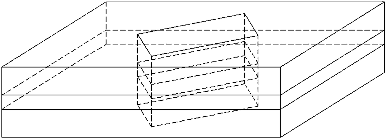 Method for preparing double-layer rectangular hole micro-nano structure generating asymmetric transmission