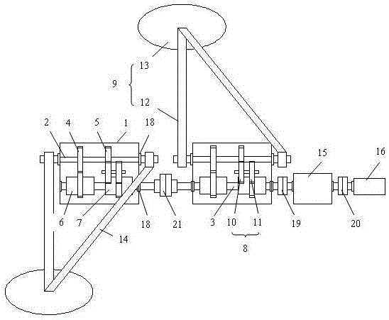 Wave power mechanism and sea wave energy generator with wave power mechanism