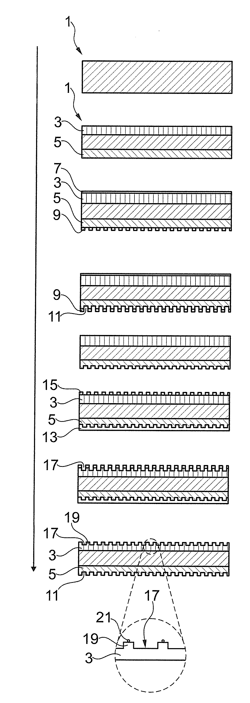 Method for producing solar cells having simultaneously etched-back doped regions