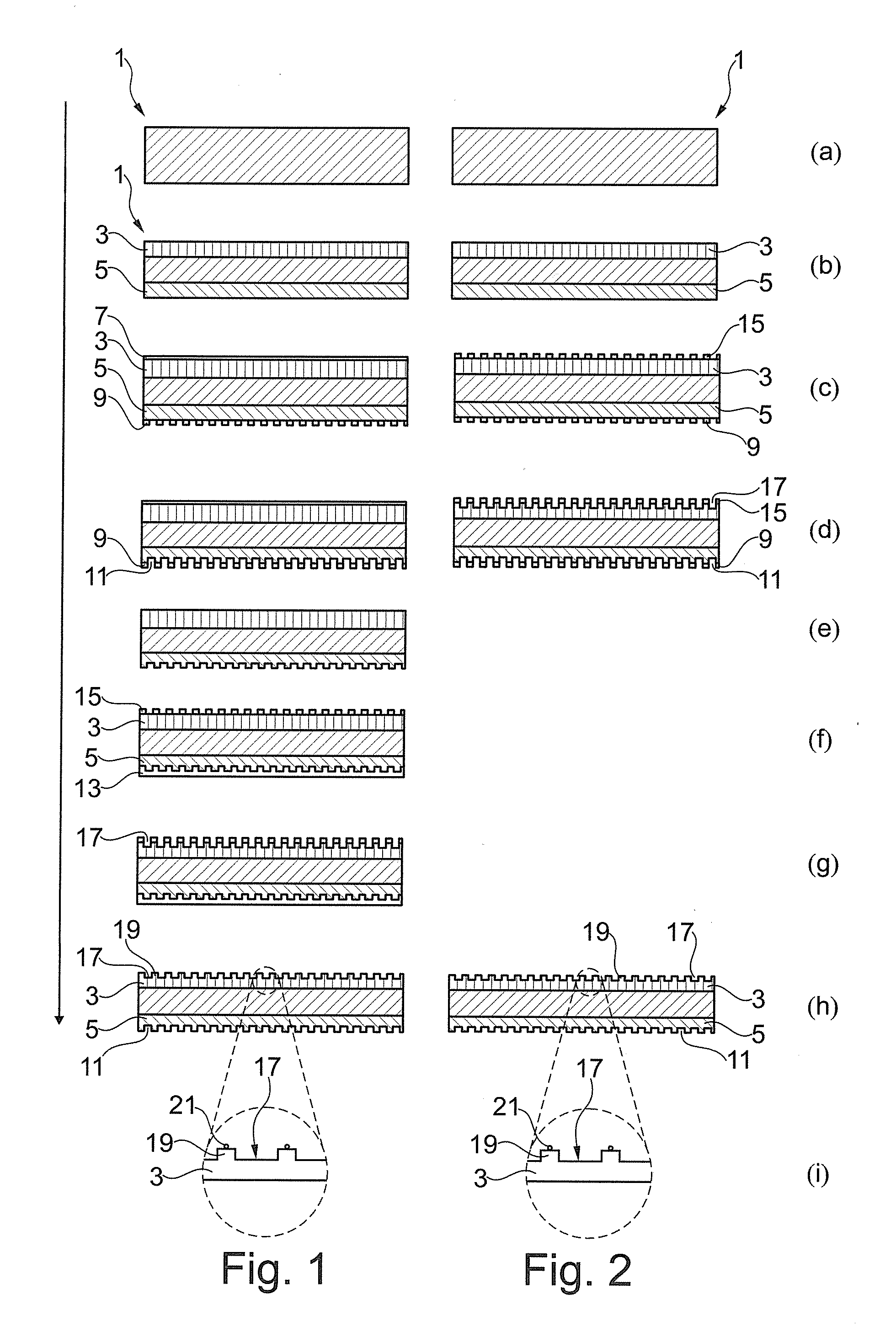 Method for producing solar cells having simultaneously etched-back doped regions