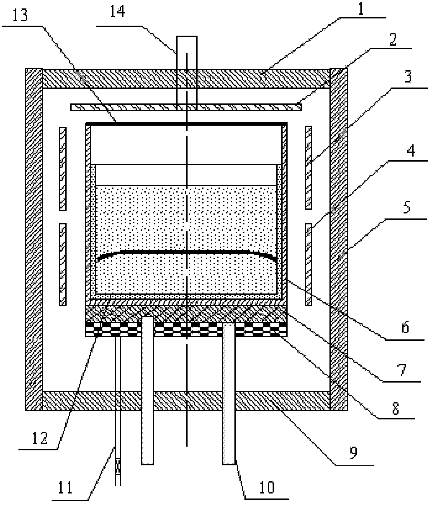 Polysilicon ingot casting method with low defect and high output and thermal field structure thereof