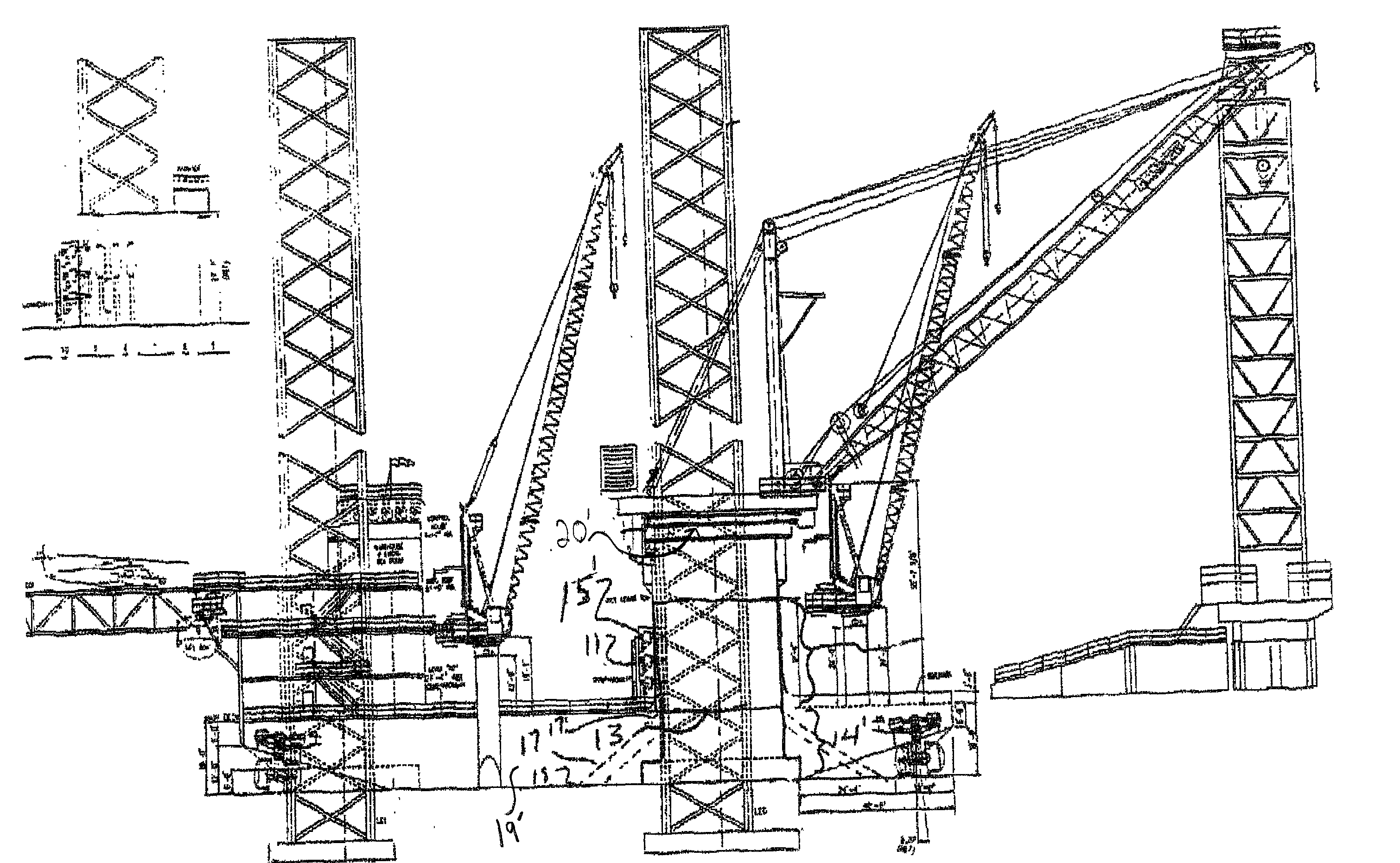Elevated crane support system and method for elevating a lifting apparatus