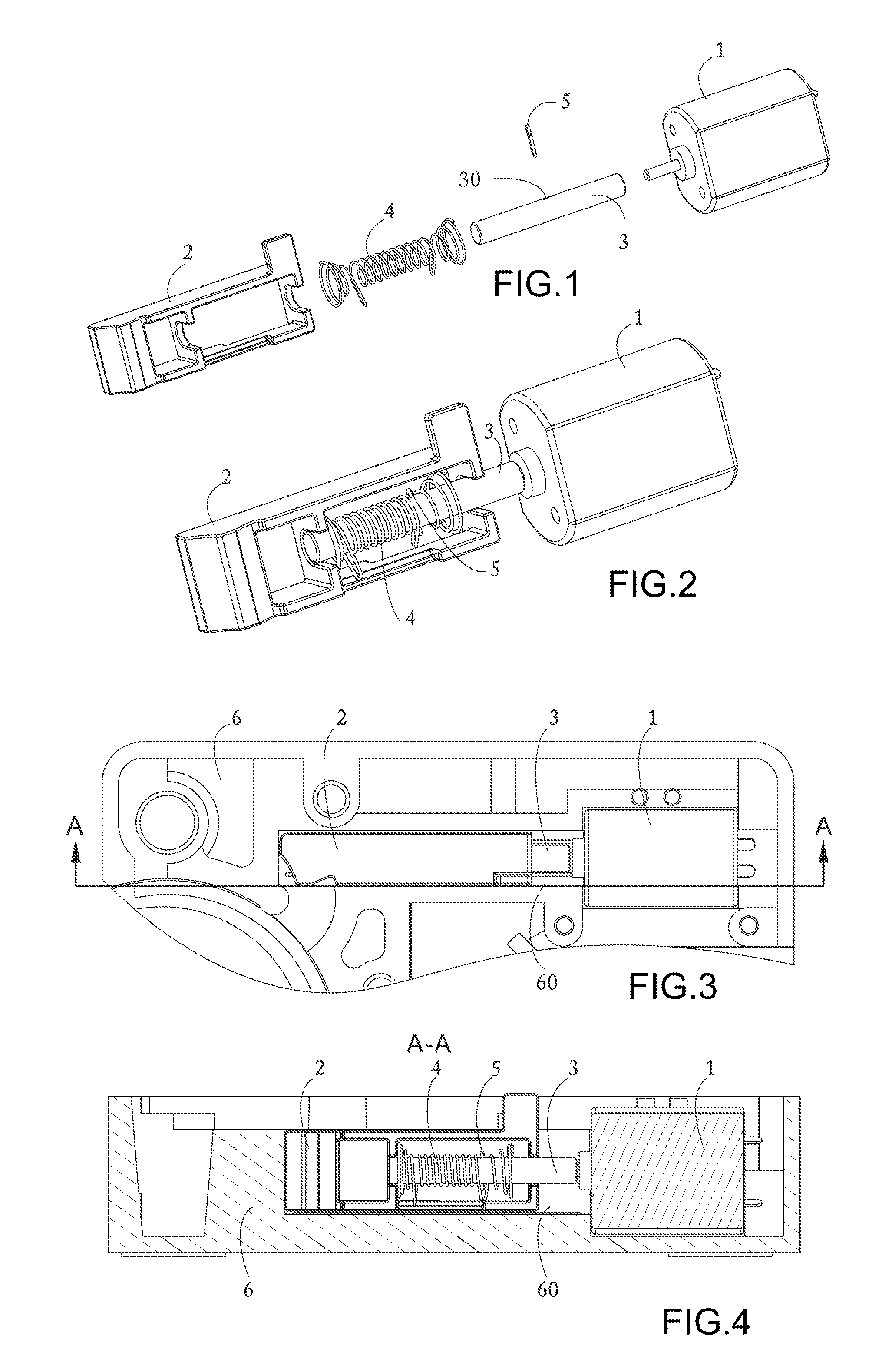 Electrical liner actuator for lock