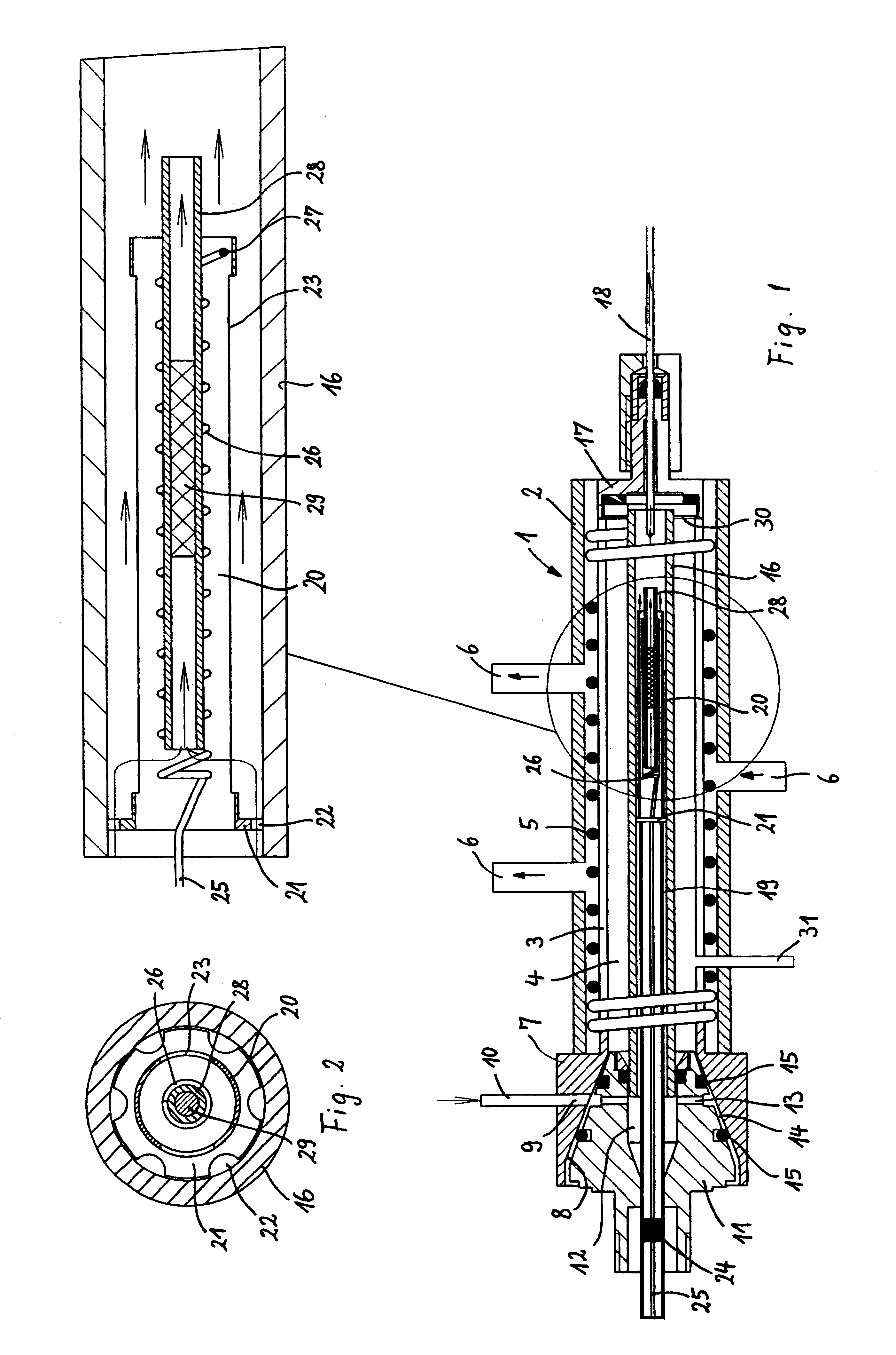 Sample application device for a gas chromatograph