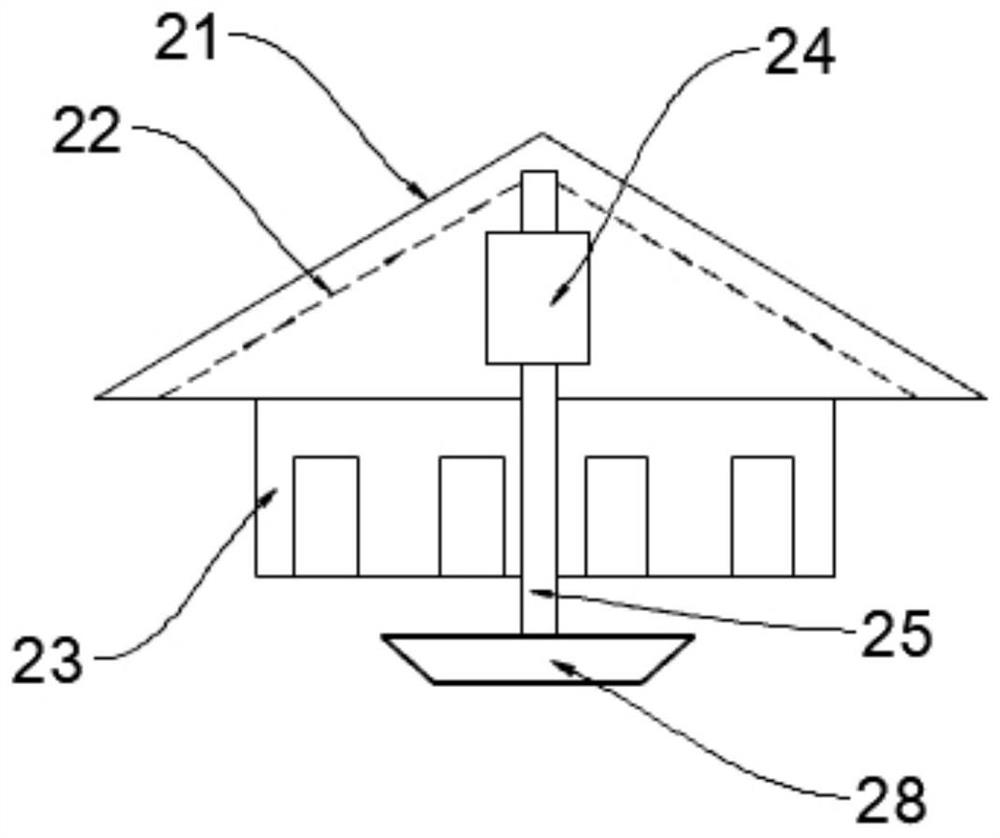 An anti-icing rainwater pipe system and working method suitable for flat roofs in the north