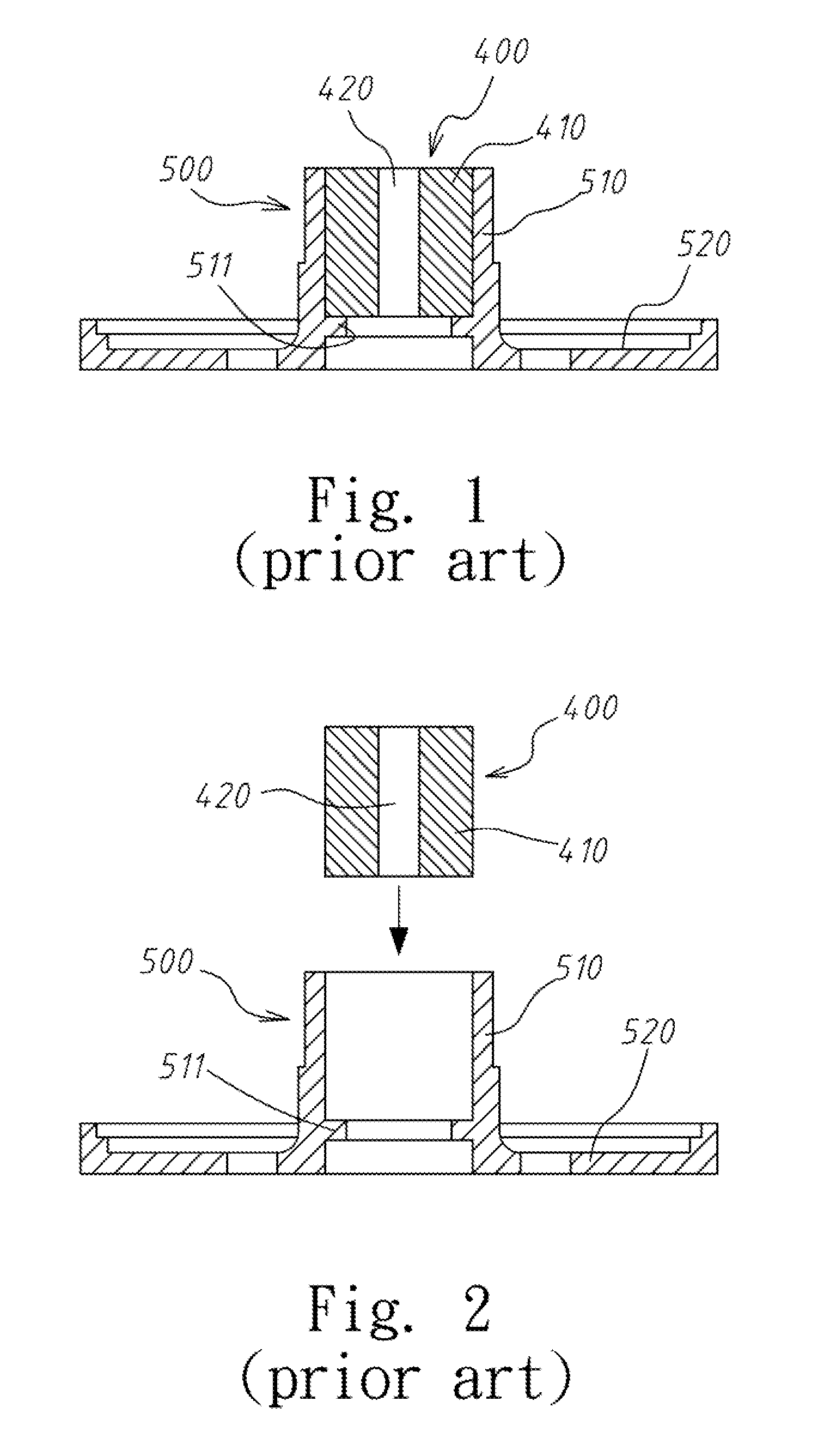 Integrally molded plastic fan motor frame and sintered oil-impregnated bearing structure and method of manufacturing the same