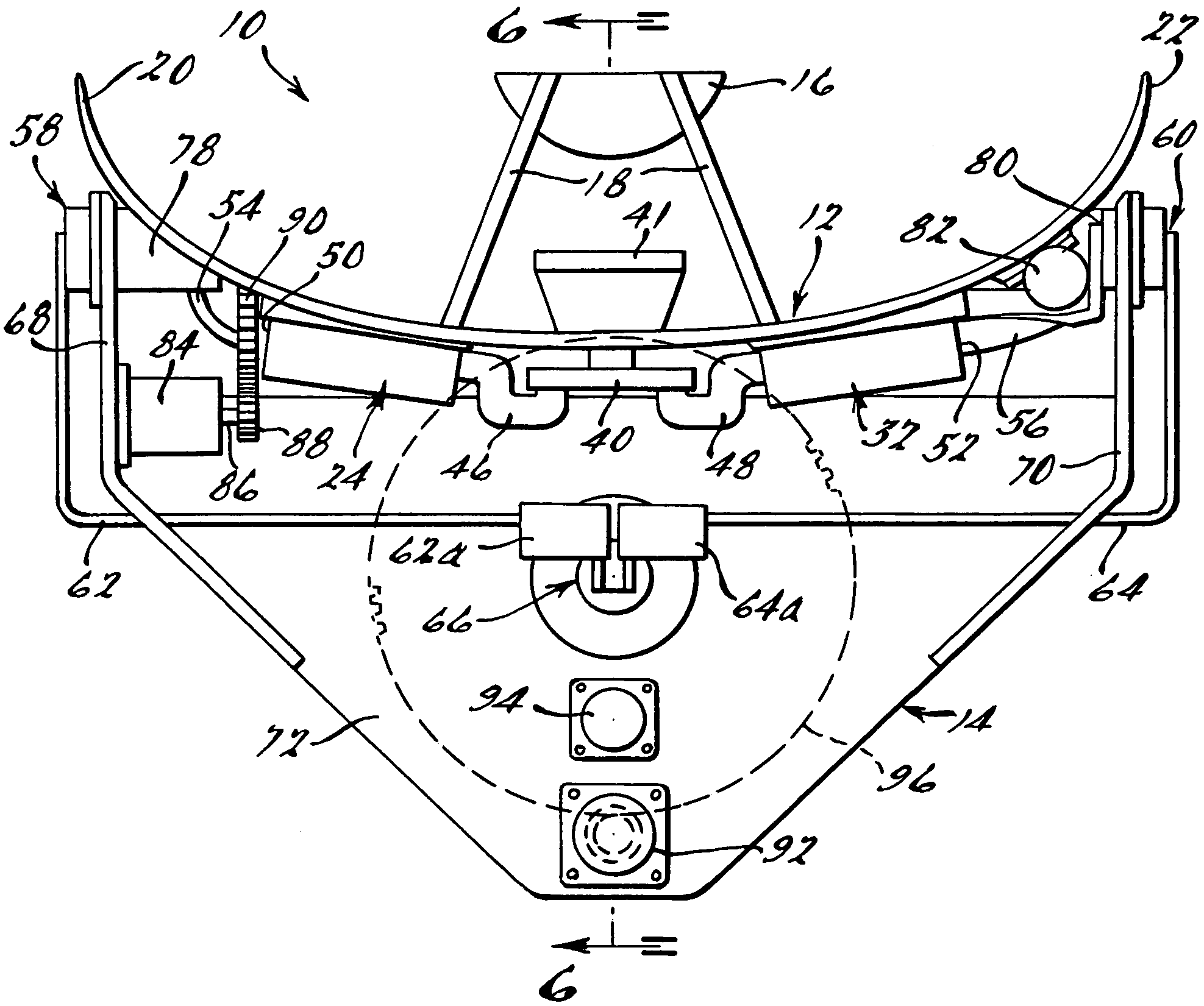 Compact, mechanically scanned cassegrain antenna system and method