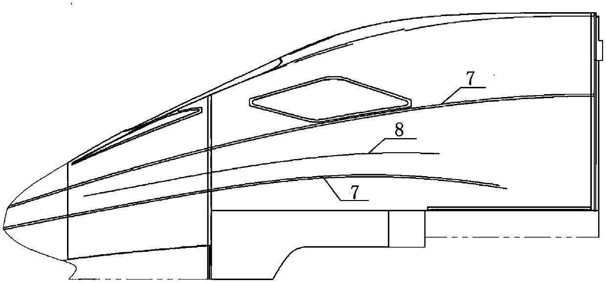 Vehicle head structure of railway vehicle