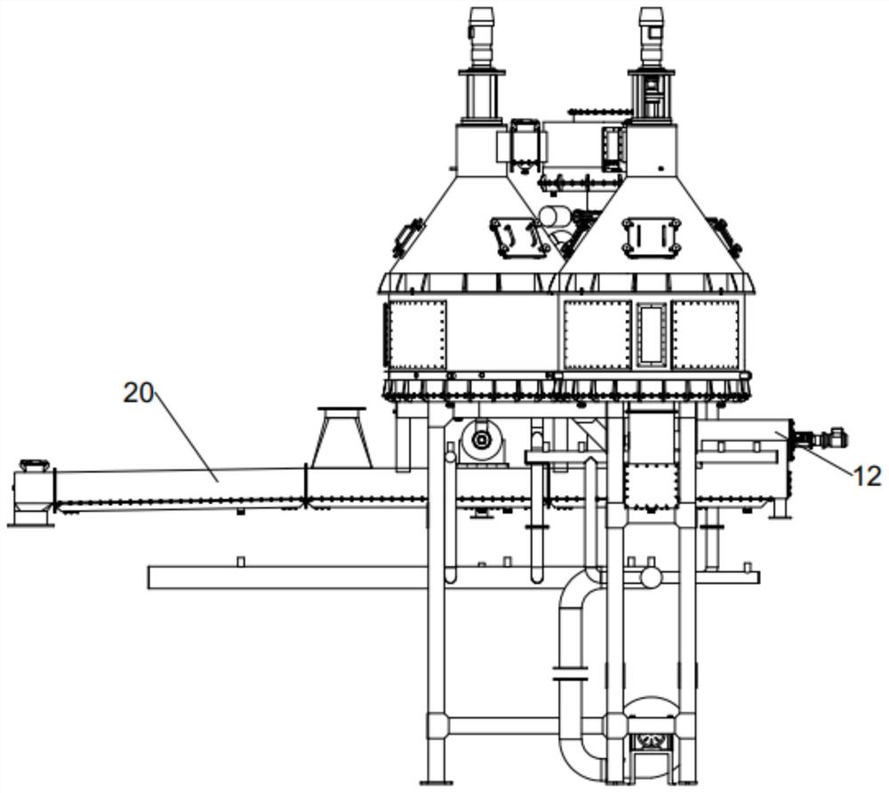 Large-flow aluminum oxide automatic sand cleaning and separating equipment and separating method thereof