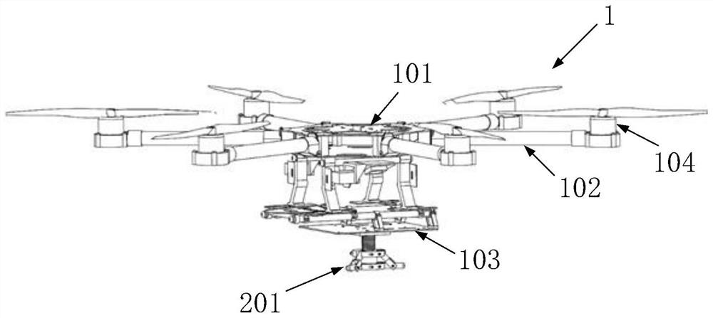A Combined Separate Rotor and Foot Mobile Manipulation Robot