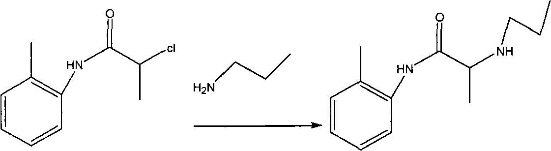 Method for preparing N-(2-Methylphenyl)-2-(propylamino)propa-namide