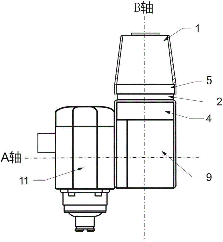 Automatic double-rotation milling head