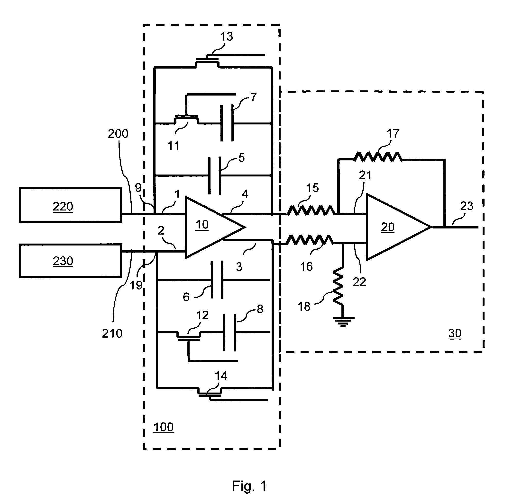 Differential transimpedance amplifier circuit for correlated differential amplification