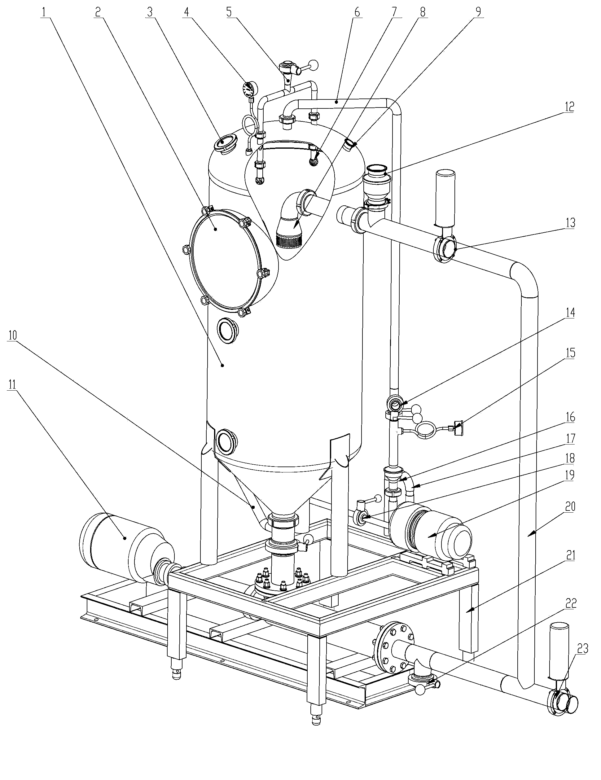 Full-automatic juice degasser