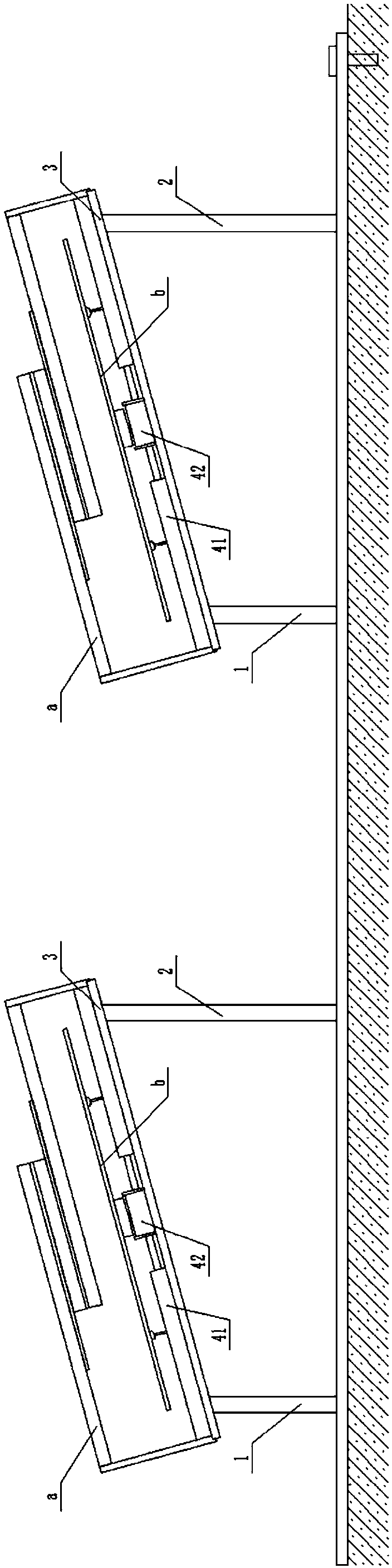 Photovoltaic power station support system with adjustable angle and photovoltaic power station