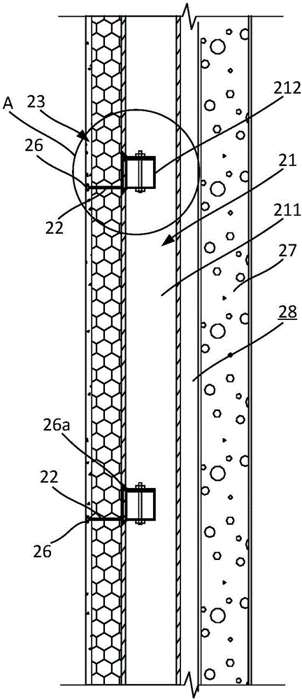 Assembled external wall structure and construction method