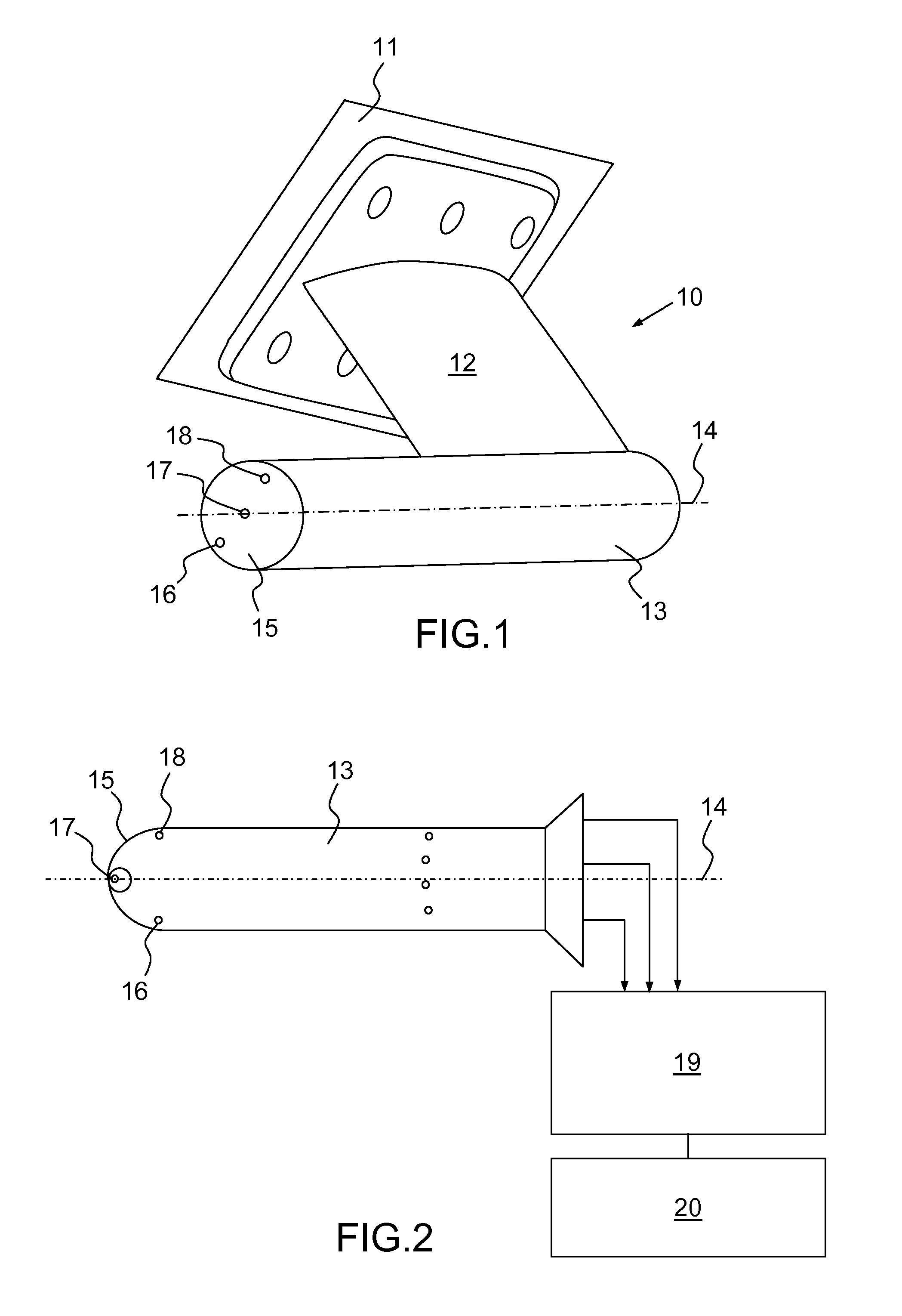 Probe for Measuring a Local Angle of Attack and Method Implementing Same