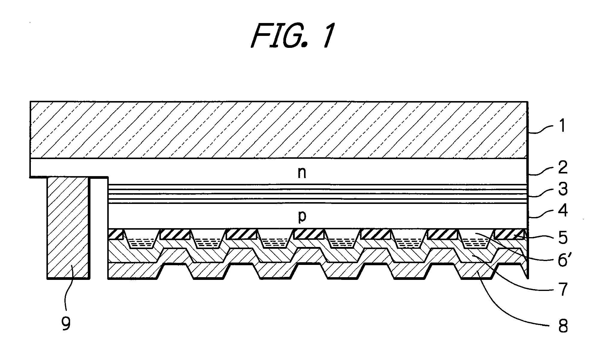 Optical semiconductor device having uneven semiconductor layer with non-uniform carrier density
