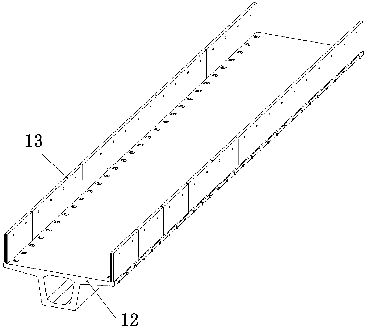 Assembled bridge guard plate structure system and construction method thereof