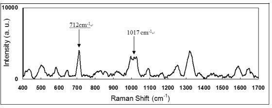 Laser Raman spectroscopy method for quickly analyzing content of melamine in milk powder