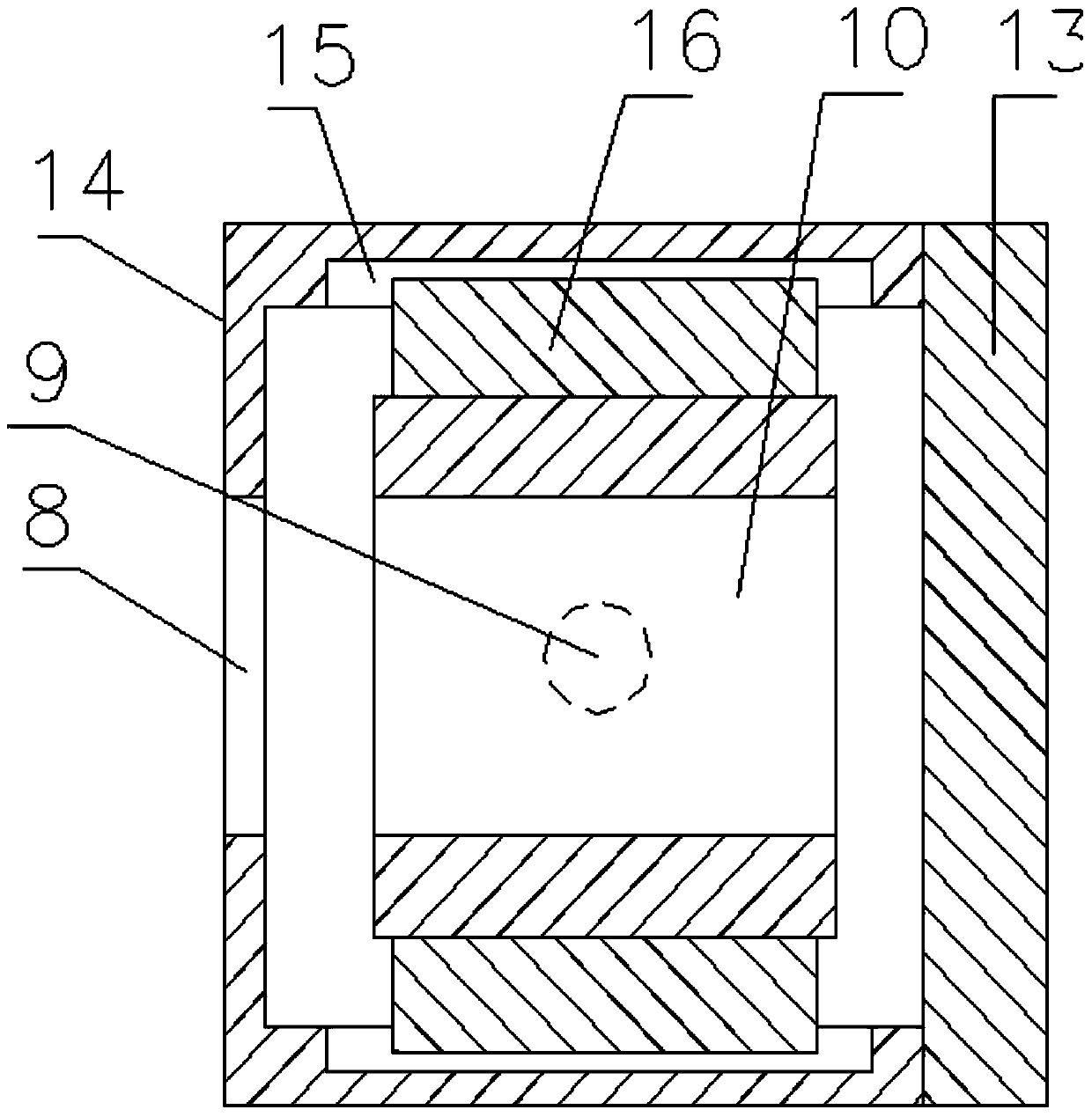 Roller-type self-adjusting polycrystalline silicon vibrating screening device