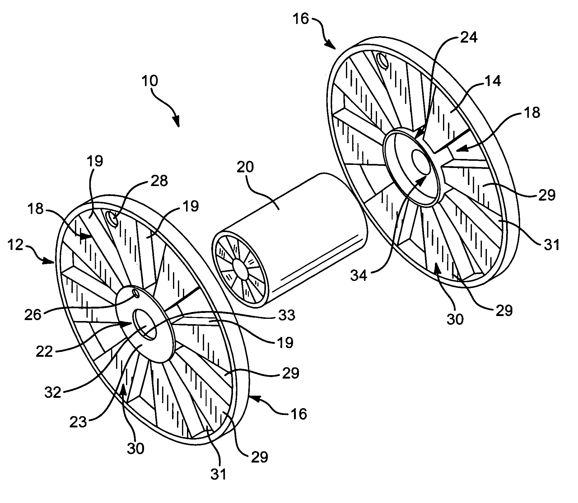 Corrugated flanges for spools and reels