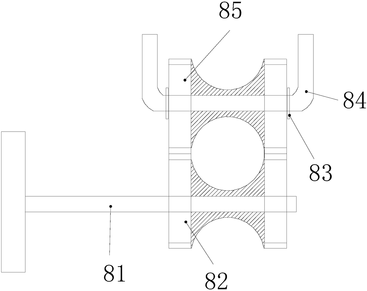Cable insulation sheath annular cutting device capable of preventing copper core wire from being cut and broken