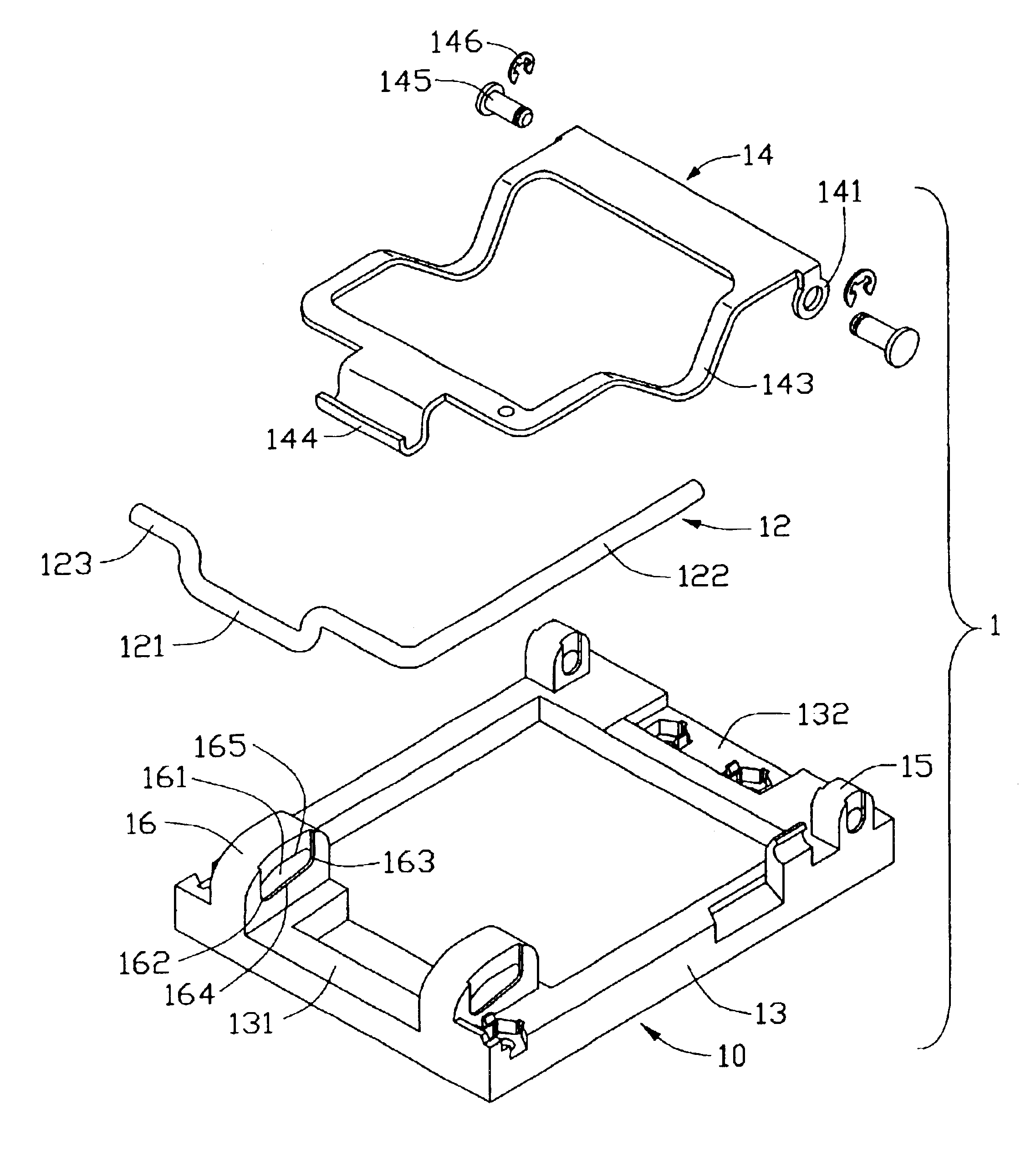 Land grid array connector assembly with sliding lever