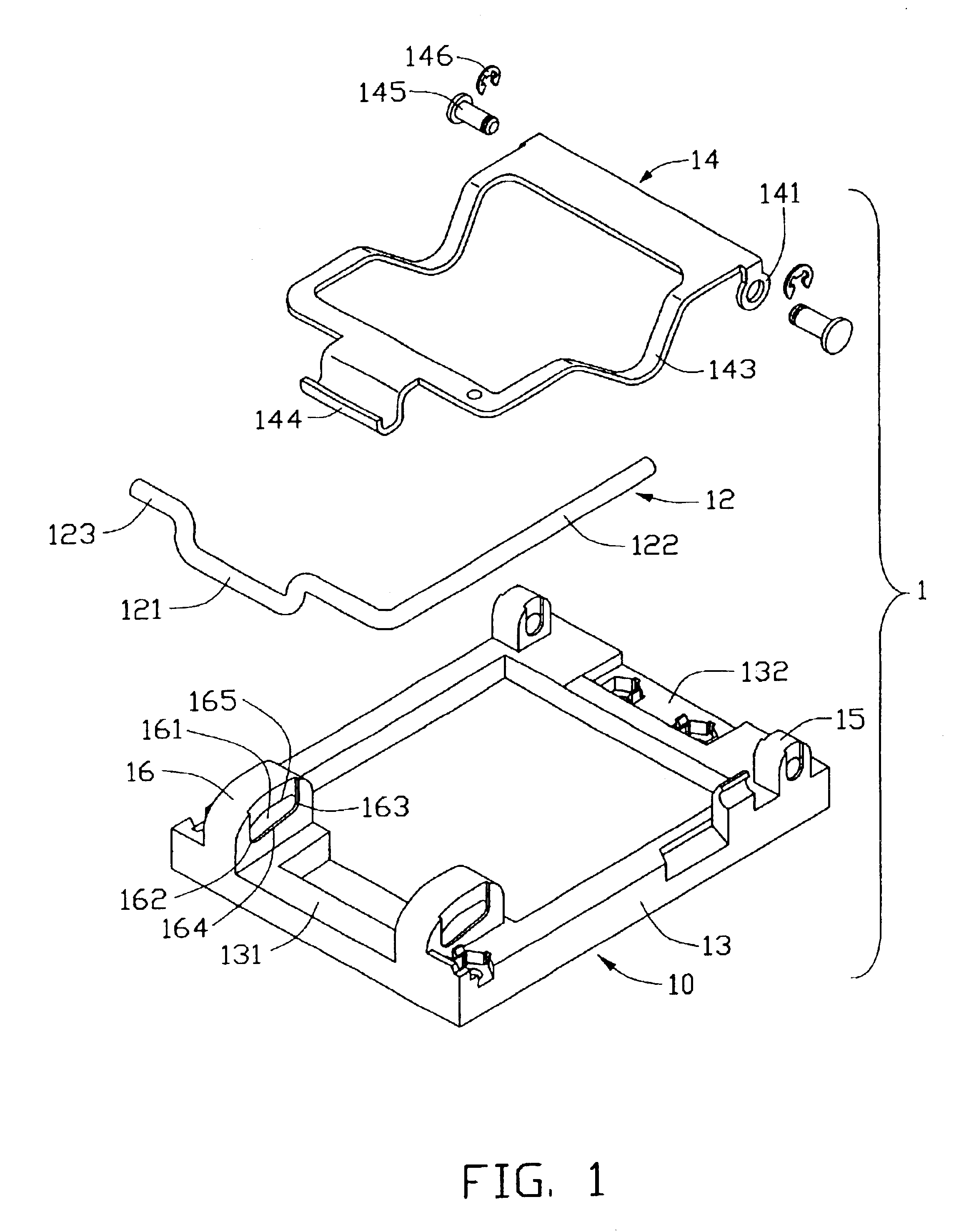 Land grid array connector assembly with sliding lever