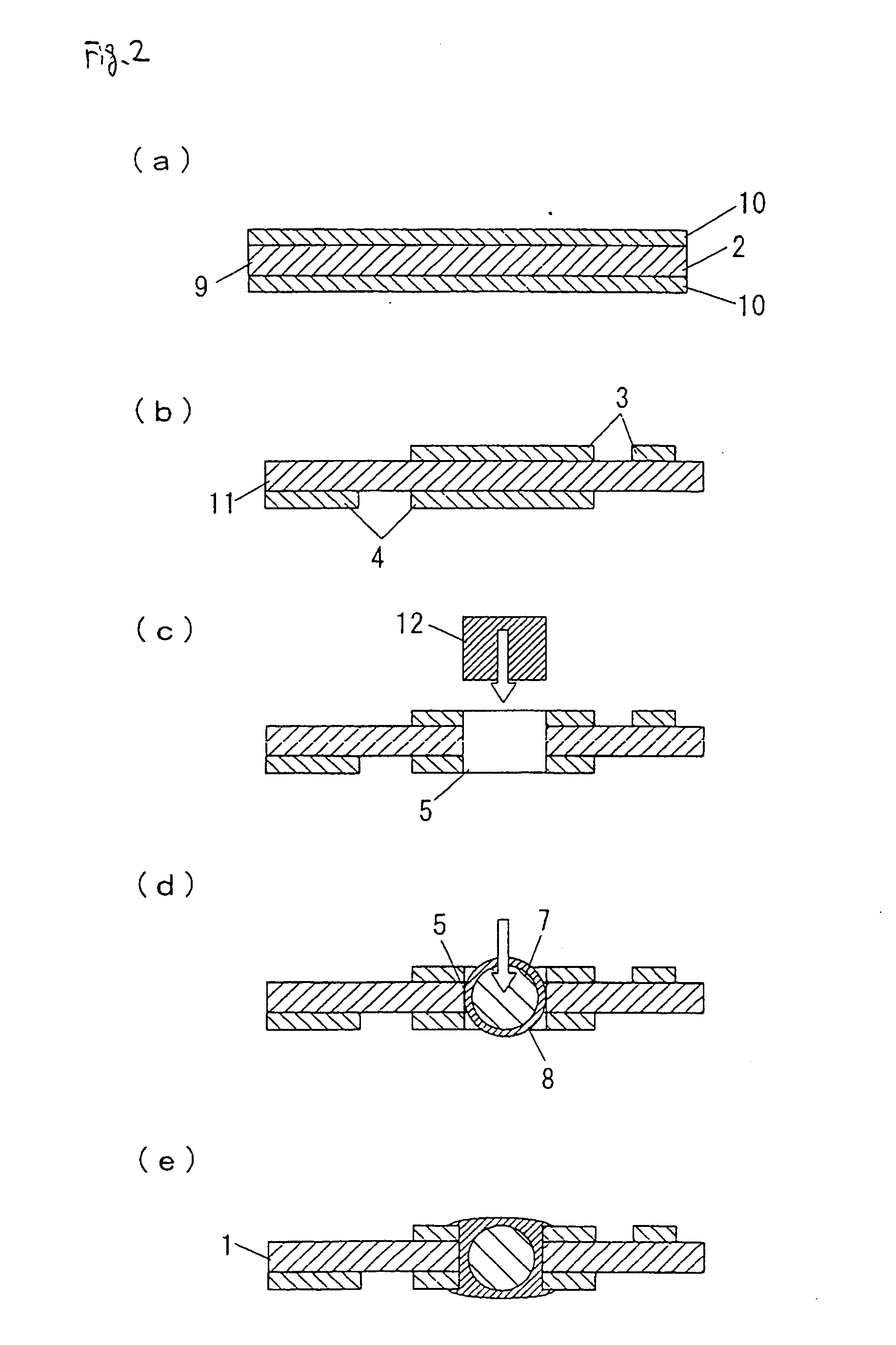 Multi-layer flexible printed circuit board, and method for fabricating it