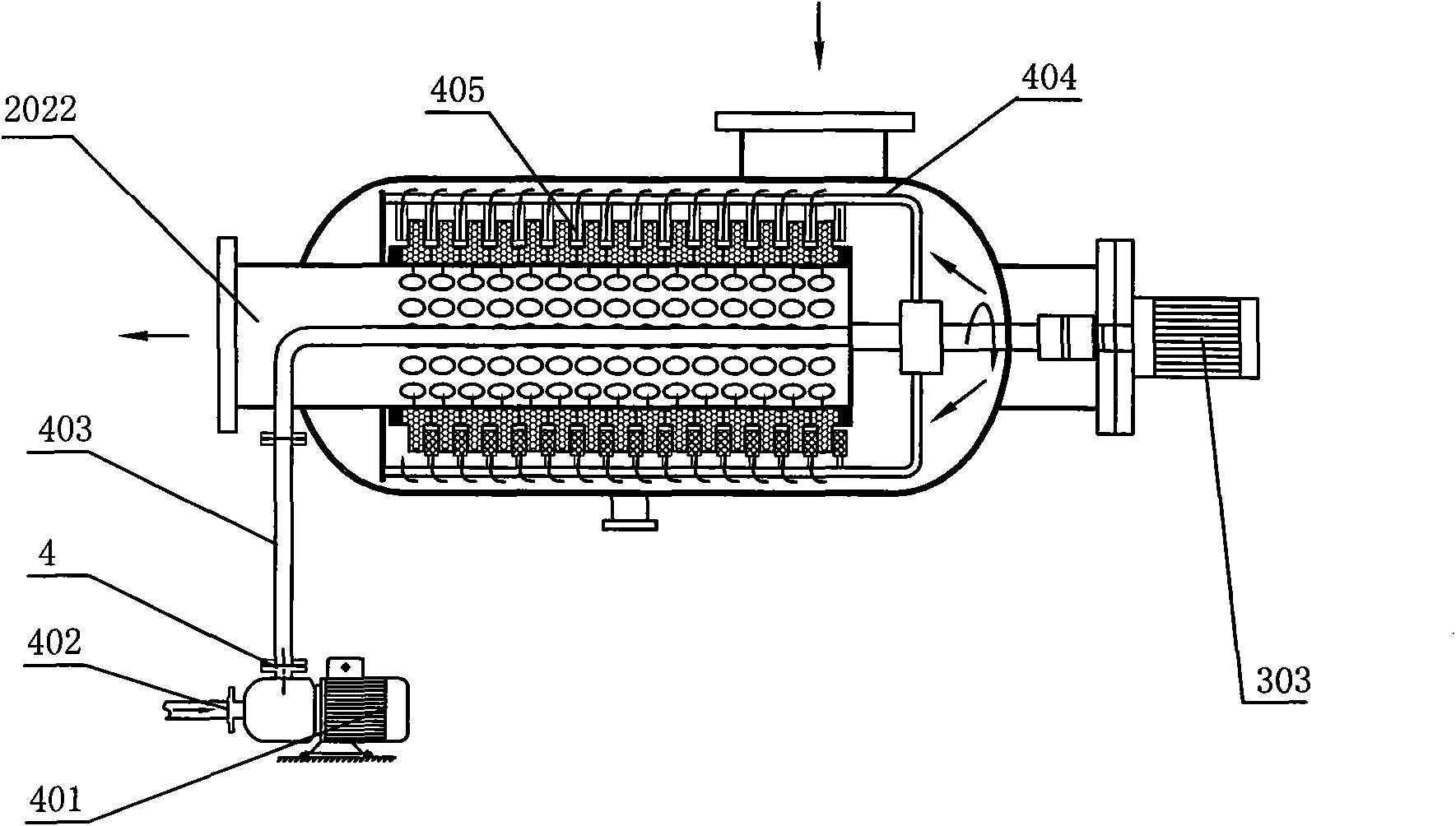 Laminated filter with automatic cleaning device