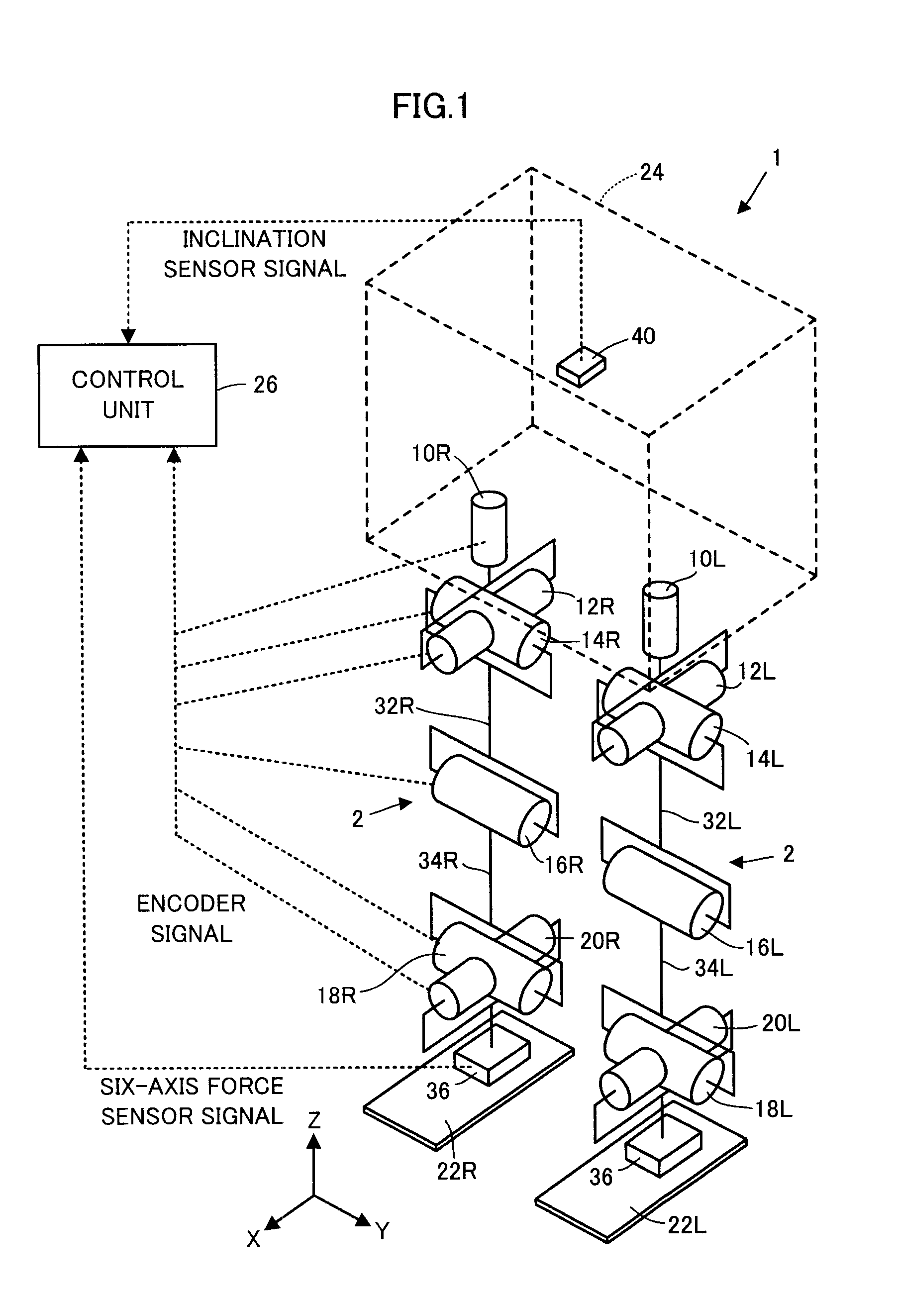 Control device for legged mobile robot