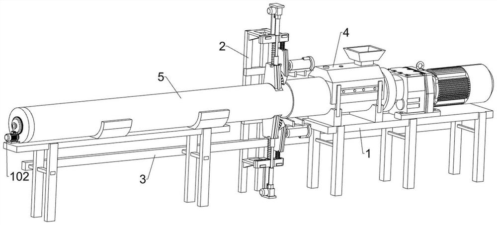 Vibration type carbon cold press molding device