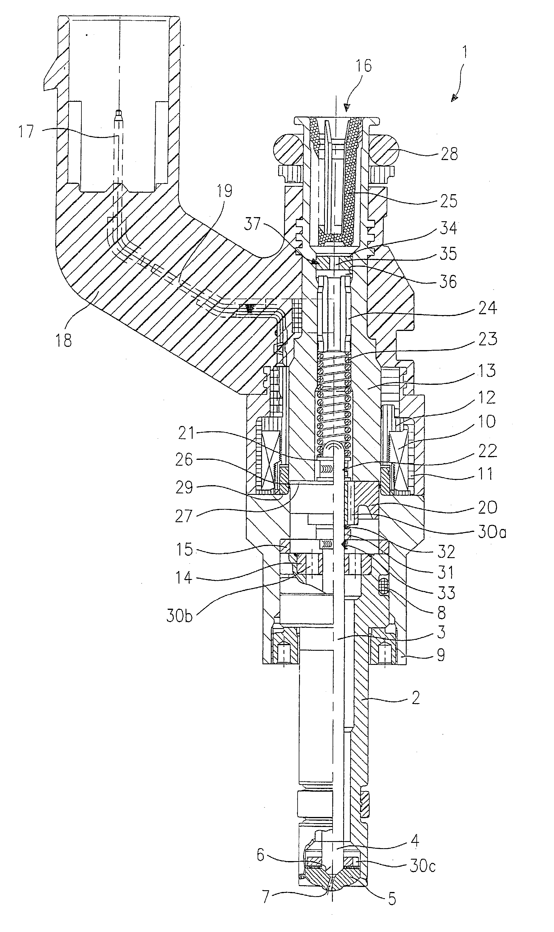 Fuel injection valve with a damping element