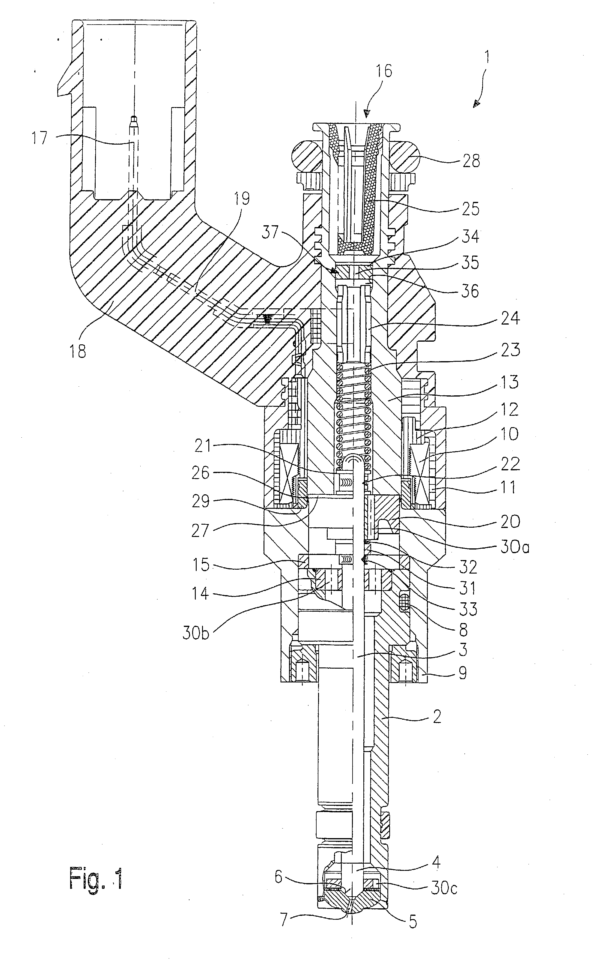 Fuel injection valve with a damping element