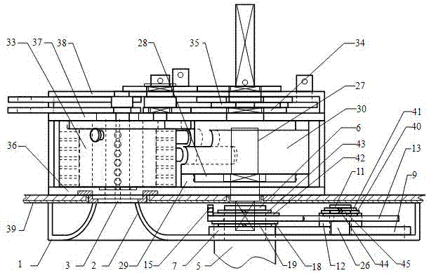 Linkage type handle automatic resetting and idling device